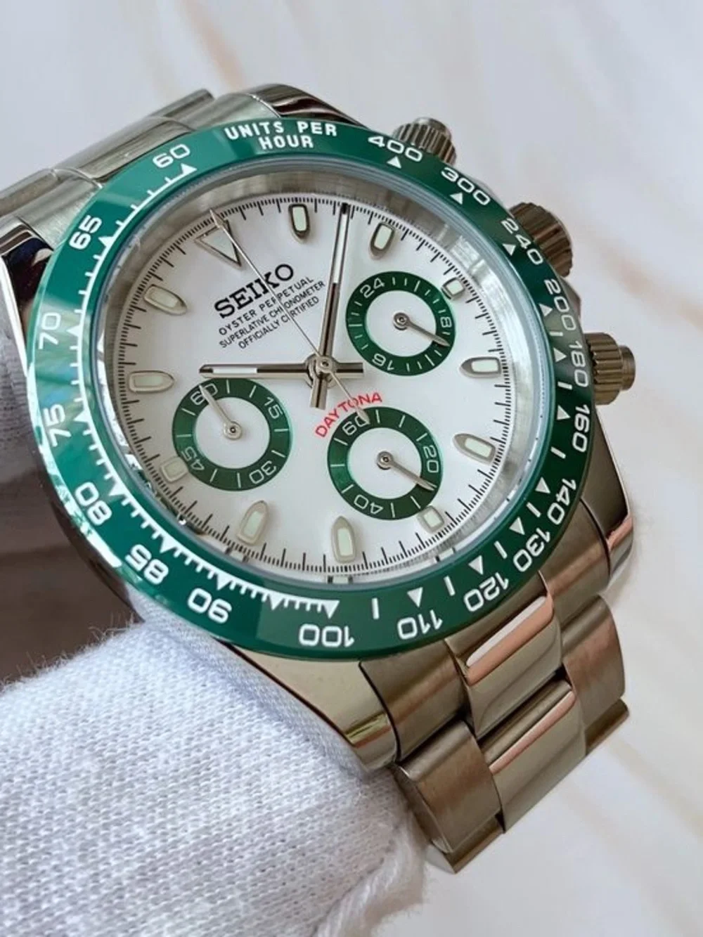 Seiko Mod: Alpine Green Daytona